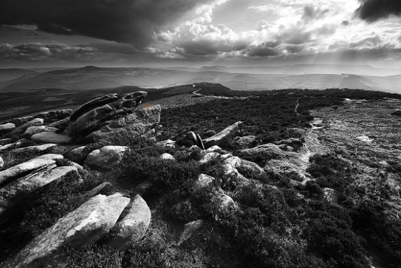 Win Hill from The Hurkling Stones on Derwent Edge